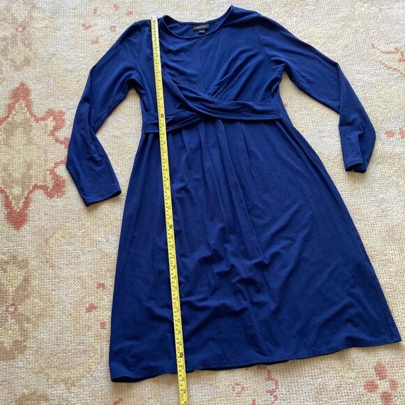 J.Jill Wearever Collection Rich Navy Blue Criss-Cross Dress, Small Petite - Picture 8 of 10